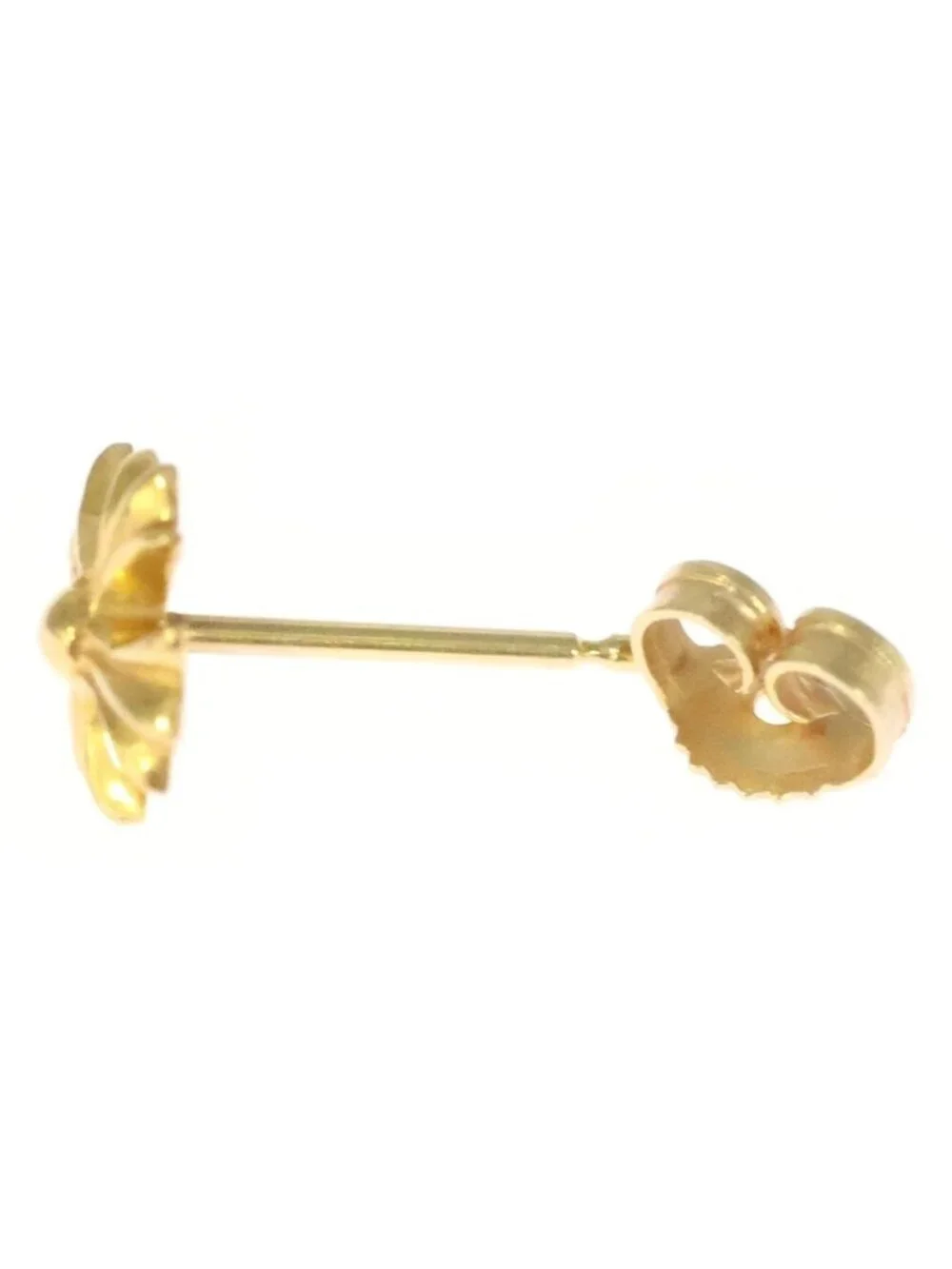Chrome Hearts 22k No2 CH Crs CH Cross Stud Earrings Gold